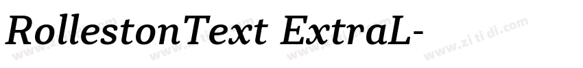 RollestonText ExtraL字体转换